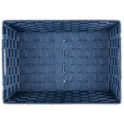 WENKO Panier salle de bain Adria, Rangement Salle De Bain M, Polypropylène, 35x25.5x22 Cm, bleu Foncé -Petit rangement Soldes Magasin 16527491 3