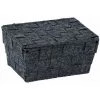 WENKO Panier De Rangement Salle De Bain Avec Couvercle Adria Feltro, Petite Boite De Rangement, Polypropylène Feutre, 19x9,4x14 Cm, Anthracite -Petit rangement Soldes Magasin 16527509 1