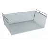 WENKO Panier De Rangement Suspendu L, Panier De Rangement Pour Suspendre à Une étagère Ou Placard, Métal, 49x18x28 Cm, Argent -Petit rangement Soldes Magasin 16527806 1