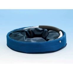 WENKO Panier Rangement Produit D'entretien, 6 Rangements, Pliable Avec Poignée De Transport, Polyester, ø28x54 Cm, Bleu -Petit rangement Soldes Magasin 16528405 4