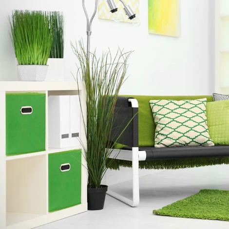 Relaxdays Lot De 2 Boîtes De Rangement, Sans Couvercle, Avec Poignée, Pliable, Panier En Tissu Carré, 30 Cm, Blanc 7 Relaxdays Lot De 2 Boîtes De Rangement, Sans Couvercle, Avec Poignée, Pliable, Panier En Tissu Carré, 30 Cm, Blanc – Image 5