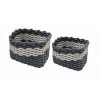 MEUBLETMOI Lot De 2 Paniers En Corde Tressée - Duo - Gris