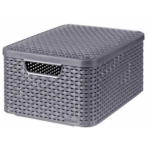 Curver Boîtes De Rangement Style Avec Couvercle 3 Pcs M Anthracite - Anthracite 5 Curver Boîtes De Rangement Style Avec Couvercle 3 Pcs M Anthracite - Anthracite – Image 3