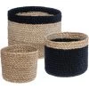 Atmosphera - Set De 3 Paniers De Rangement En Jute Beige Et Noir - Beige/noir 2 Atmosphera - Set De 3 Paniers De Rangement En Jute Beige Et Noir - Beige/noir -Petit rangement Soldes Magasin 17411560 1