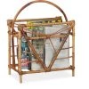 Relaxdays Porte-revues Rotin, Porte-magazines, Porte-journaux, Rangement Revues, HxLxP 48 X 37,5 X 21,5 Cm, Bois, Nature