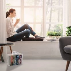 Relaxdays Porte Revues, 2 Poignées, Porte-magazine, Range-journal, Support Brochure, Acrylique, HLP 29x33x10 Cm, Argenté -Petit rangement Soldes Magasin 17662329 3