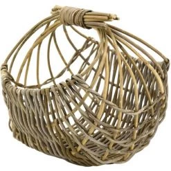 AUBRY GASPARD Panier Arrondi Ajouré En Poelet Gris 35 Cm Gris - Gris