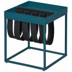 ALTOBUY STACIO - Table D'Appoint Turquoise Avec Porte-Brochure - Turquoise