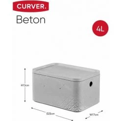 Set De Boîtes De Rangement 3 Pcs Avec Couvercle S Gris Clair Curver - Gris -Petit rangement Soldes Magasin 18548241 3