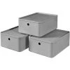 Curver Boîtes De Rangement Beton Avec Couvercle 3 Pcs M Gris Clair - Gris -Petit rangement Soldes Magasin 18548244 1