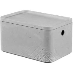 Curver Boîtes De Rangement Beton Avec Couvercle 3 Pcs M Gris Clair - Gris -Petit rangement Soldes Magasin 18548244 5