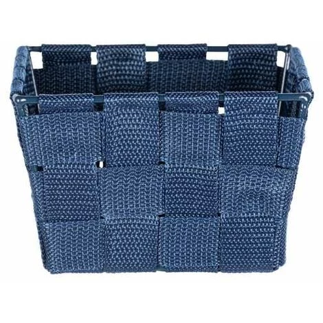 WENKO® WENKO Petit Panier Salle De Bain Adria Mini Square, rangement Salle De Bain, Polypropylène, 14x9x14 Cm, Bleu Foncé 4 WENKO® WENKO Petit Panier Salle De Bain Adria Mini Square, rangement Salle De Bain, Polypropylène, 14x9x14 Cm, Bleu Foncé – Image 2