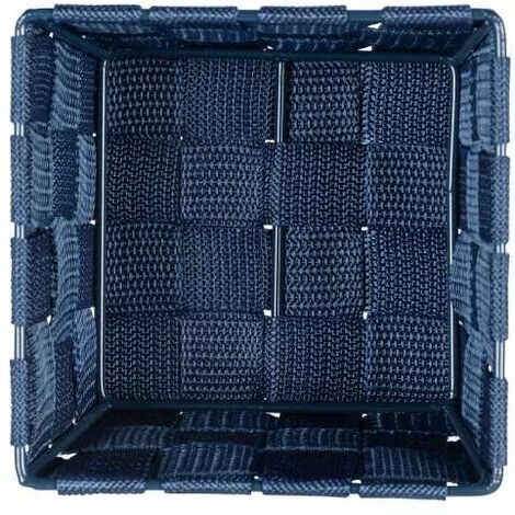WENKO® WENKO Petit Panier Salle De Bain Adria Mini Square, rangement Salle De Bain, Polypropylène, 14x9x14 Cm, Bleu Foncé 5 WENKO® WENKO Petit Panier Salle De Bain Adria Mini Square, rangement Salle De Bain, Polypropylène, 14x9x14 Cm, Bleu Foncé – Image 3