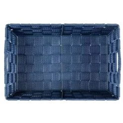 WENKO Panier salle de bain Adria, Rangement Salle De Bain S, Polypropylène, 30x20x15 Cm, bleu Foncé -Petit rangement Soldes Magasin 18939197 3