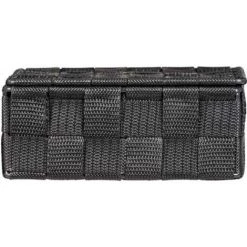 WENKO Organiseur Salle De Bain 4 Compartiments Adria, Petit Panier Rangement Salle De Bain Avec Couvercle, Polypropylène, 26x17x7.5 Cm, Anthracite -Petit rangement Soldes Magasin 18939826 5