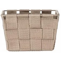 WENKO® WENKO Petit Panier Salle De Bain Adria Mini, Rangement Salle De Bain, Polypropylène, 14x9x14 Cm, Sable