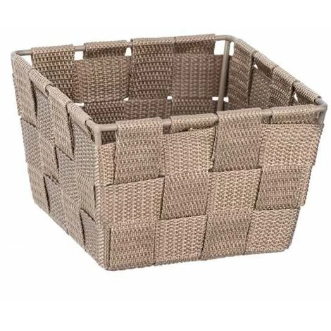 WENKO® WENKO Petit Panier Salle De Bain Adria Mini, Rangement Salle De Bain, Polypropylène, 14x9x14 Cm, Sable 4 WENKO® WENKO Petit Panier Salle De Bain Adria Mini, Rangement Salle De Bain, Polypropylène, 14x9x14 Cm, Sable – Image 2