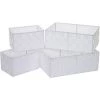 Set De 4 Paniers De Rangement HHG-260 ~ Blanc -Petit rangement Soldes Magasin 18940816 1