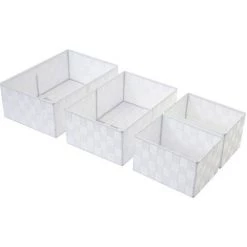 Set De 4 Paniers De Rangement HHG-260 ~ Blanc 11 Set De 4 Paniers De Rangement HHG-260 ~ Blanc -Petit rangement Soldes Magasin 18940816 5