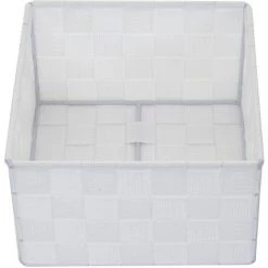 Panier De Rangement HHG-258, 12x19x19cm ~ Blanc -Petit rangement Soldes Magasin 18940842 4