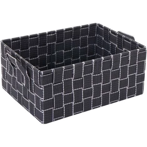 Panier De Rangement HHG-256, 12x28x20cm ~ Gris Foncé 3 Panier De Rangement HHG-256, 12x28x20cm ~ Gris Foncé