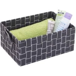 Panier De Rangement HHG-256, 12x28x20cm ~ Gris Foncé 8 Panier De Rangement HHG-256, 12x28x20cm ~ Gris Foncé -Petit rangement Soldes Magasin 18940861 2