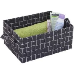 Panier De Rangement HHG-254, 14x31x23cm ~ Gris Foncé 8 Panier De Rangement HHG-254, 14x31x23cm ~ Gris Foncé -Petit rangement Soldes Magasin 18940885 2