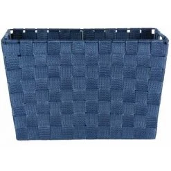 WENKO Panier salle de bain avec Poignée Adria M, Boite De Rangement Salle De Bain, Polypropylène, 35x22x25,5 Cm, bleu Foncé -Petit rangement Soldes Magasin 18941316 3
