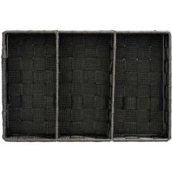 WENKO Organiseur Salle De Bain Adria, Rangement Salle De Bain 3 Compartiments, Lot De 2, Polypropylène, 32x21x10 Cm, Noir -Petit rangement Soldes Magasin 18962582 3