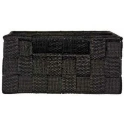 WENKO Organiseur Salle De Bain Adria, Rangement Salle De Bain 3 Compartiments, Lot De 2, Polypropylène, 32x21x10 Cm, Noir -Petit rangement Soldes Magasin 18962582 4