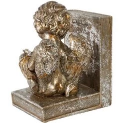 BISCOTTINI Paire De Serrelvires Ange Dessiné En Résine D'or Vieilli L13xPR12,5xH16 Cm Cq. 11 BISCOTTINI Paire De Serrelvires Ange Dessiné En Résine D'or Vieilli L13xPR12,5xH16 Cm Cq. -Petit rangement Soldes Magasin 19007070 5