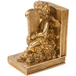 BISCOTTINI Paire De Serrelvires Ange Dessiné En Résine D'or Vieilli ARPA 9 BISCOTTINI Paire De Serrelvires Ange Dessiné En Résine D'or Vieilli ARPA -Petit rangement Soldes Magasin 19007079 3