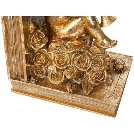 BISCOTTINI Paire De Serrelvires Ange Dessiné En Résine D'or Vieilli ARPA 6 BISCOTTINI Paire De Serrelvires Ange Dessiné En Résine D'or Vieilli ARPA – Image 4