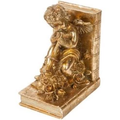 BISCOTTINI Paire De Serrelvires Ange Dessiné En Résine D'or Vieilli ARPA 11 BISCOTTINI Paire De Serrelvires Ange Dessiné En Résine D'or Vieilli ARPA -Petit rangement Soldes Magasin 19007079 5