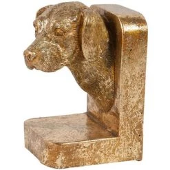 BISCOTTINI Paire De Serrelivres Chien Dessiné En Résine Or Vieilli L12xPR11xH16 Cm Cq. 8 BISCOTTINI Paire De Serrelivres Chien Dessiné En Résine Or Vieilli L12xPR11xH16 Cm Cq. -Petit rangement Soldes Magasin 19007146 3