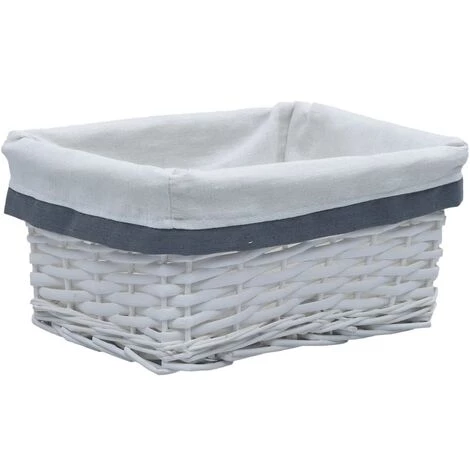 Ensemble De Paniers Empilables 3 Pcs Blanc Saule VidaXL 7 Ensemble De Paniers Empilables 3 Pcs Blanc Saule VidaXL – Image 5