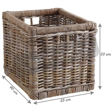 AUBRY GASPARD Tiroir Haut De Rangement En Poelet Gris - Gris 4 AUBRY GASPARD Tiroir Haut De Rangement En Poelet Gris - Gris – Image 2