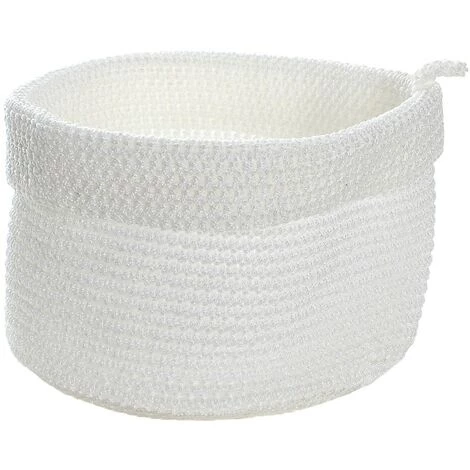 CASAME Panier Rond Maille Crochet Blanc Grand Modèle - Casâme - Blanc 3 CASAME Panier Rond Maille Crochet Blanc Grand Modèle - Casâme - Blanc
