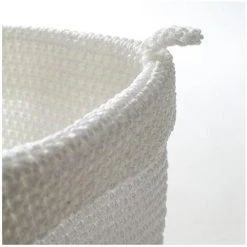 CASAME Panier Rond Maille Crochet Blanc Grand Modèle - Casâme - Blanc 8 CASAME Panier Rond Maille Crochet Blanc Grand Modèle - Casâme - Blanc -Petit rangement Soldes Magasin 19292091 3