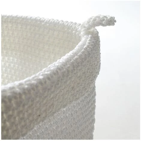 CASAME Panier Rond Maille Crochet Blanc Grand Modèle - Casâme - Blanc 5 CASAME Panier Rond Maille Crochet Blanc Grand Modèle - Casâme - Blanc – Image 3
