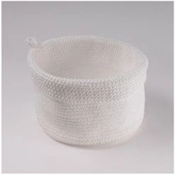 CASAME Panier Rond Maille Crochet Blanc Grand Modèle - Casâme - Blanc 9 CASAME Panier Rond Maille Crochet Blanc Grand Modèle - Casâme - Blanc -Petit rangement Soldes Magasin 19292091 4