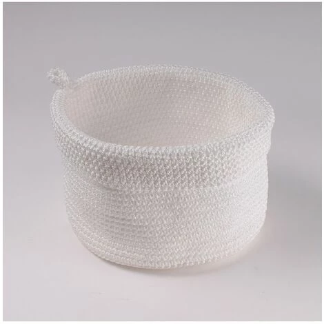 CASAME Panier Rond Maille Crochet Blanc Grand Modèle - Casâme - Blanc 6 CASAME Panier Rond Maille Crochet Blanc Grand Modèle - Casâme - Blanc – Image 4