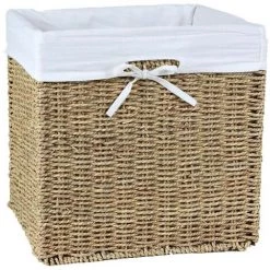 CASAME Cube De Rangement Pliable En Jonc De Mer 32 X 32 X 32 Cm - Casâme - Bois Clair
