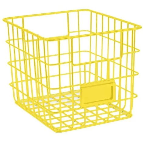 CASAME Panier De Rangement Filaire Carré Jaune - Casâme - Jaune 3 CASAME Panier De Rangement Filaire Carré Jaune - Casâme - Jaune