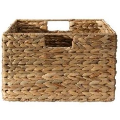 CASAME Panier En Jacinthe D'eau Armature Métal - Hauteur 17 Cm - Casâme - Beige