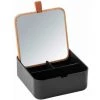 WENKO Boite Rangement Maquillage Bovisa, Boite à Bijoux Avec Miroir, Plastique - Bambou, 4 X 5,5 X 14 Cm, Noir -Petit rangement Soldes Magasin 19304285 1