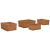 Ensemble De Paniers Empilables 4 Pcs Marron Saule VidaXL -Petit rangement Soldes Magasin 19353255 1