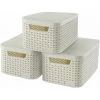 CURVER | Bacs De Rangement S + Couvercles, Lotx3, Blanc Vintage -Petit rangement Soldes Magasin 19353697 1
