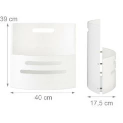 Relaxdays Porte-revue Bois Avec Poignée, Salon, Moderne, HLP: 31 X 30 X 34 Cm, Magazine Holder, Porte-journaux, Blanc 11 Relaxdays Porte-revue Bois Avec Poignée, Salon, Moderne, HLP: 31 X 30 X 34 Cm, Magazine Holder, Porte-journaux, Blanc -Petit rangement Soldes Magasin 19473020 5