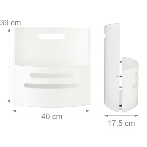 Relaxdays Porte-revue Bois Avec Poignée, Salon, Moderne, HLP: 31 X 30 X 34 Cm, Magazine Holder, Porte-journaux, Blanc 7 Relaxdays Porte-revue Bois Avec Poignée, Salon, Moderne, HLP: 31 X 30 X 34 Cm, Magazine Holder, Porte-journaux, Blanc – Image 5